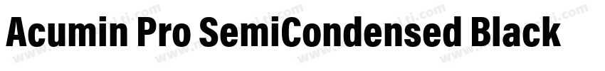 Acumin Pro SemiCondensed Black Ital字体转换